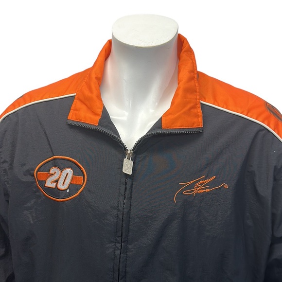Vintage Tony Stewart Black Orange NASCAR Home Depot #20 Zip Windbreaker Jacket L - Picture 7 of 11